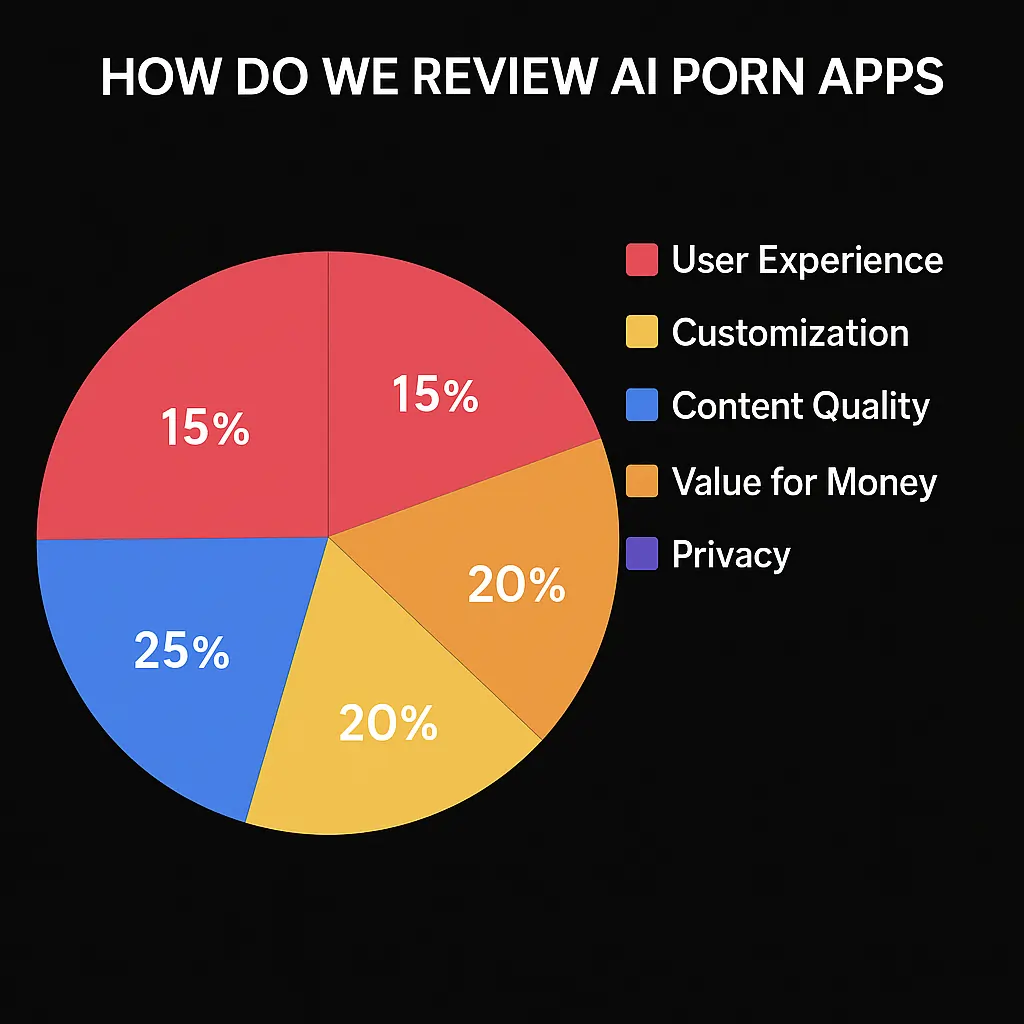 How Do We Review AI Porn Apps - pie chart
